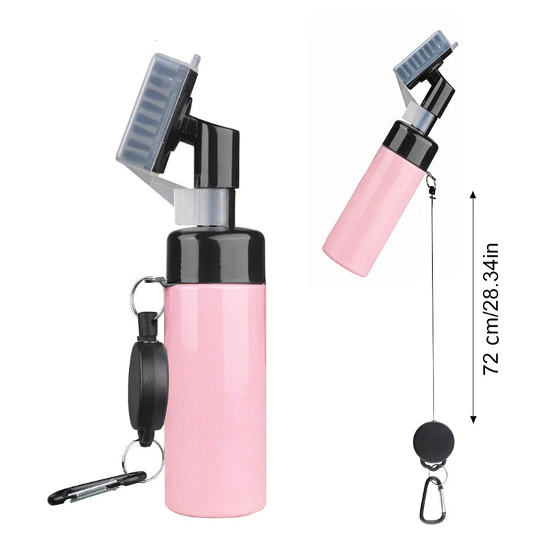 Golf Clean Brush Portable Golf Club Groove Brush with Push Type Water Bottle Water Brush Golf Clubs Cleaning Golf Accessories