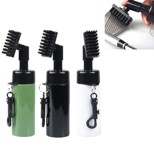 Golf Clean Brush Portable Golf Club Groove Brush with Push Type Water Bottle Water Brush Golf Clubs Cleaning Golf Accessories