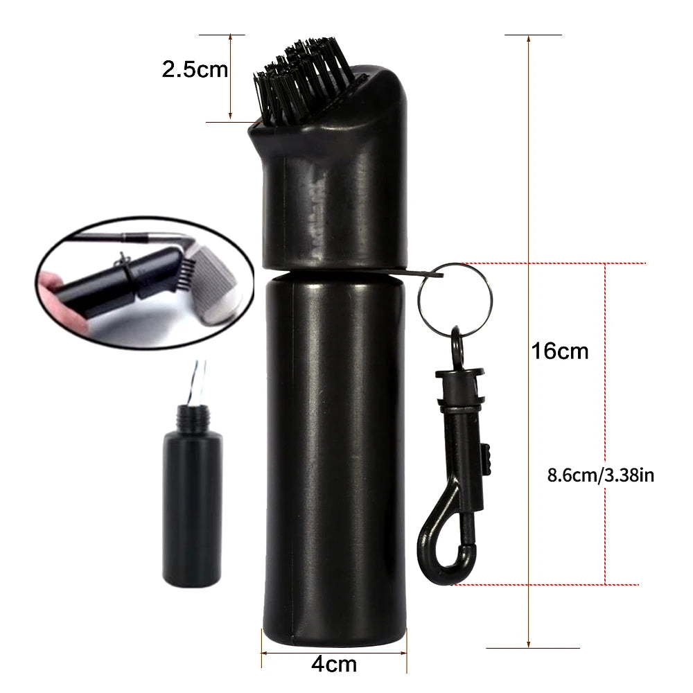 Golf Clean Brush Portable Golf Club Groove Brush with Push Type Water Bottle Water Brush Golf Clubs Cleaning Golf Accessories