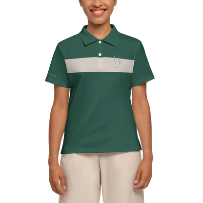 LAR Golf Women’s Forest Stripe Polo