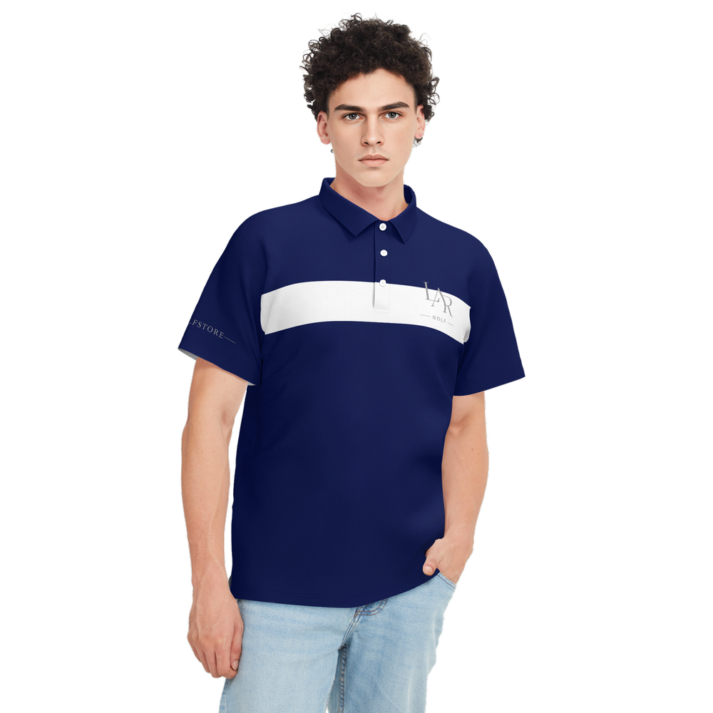 LAR Golf Ocean Stripe Polo