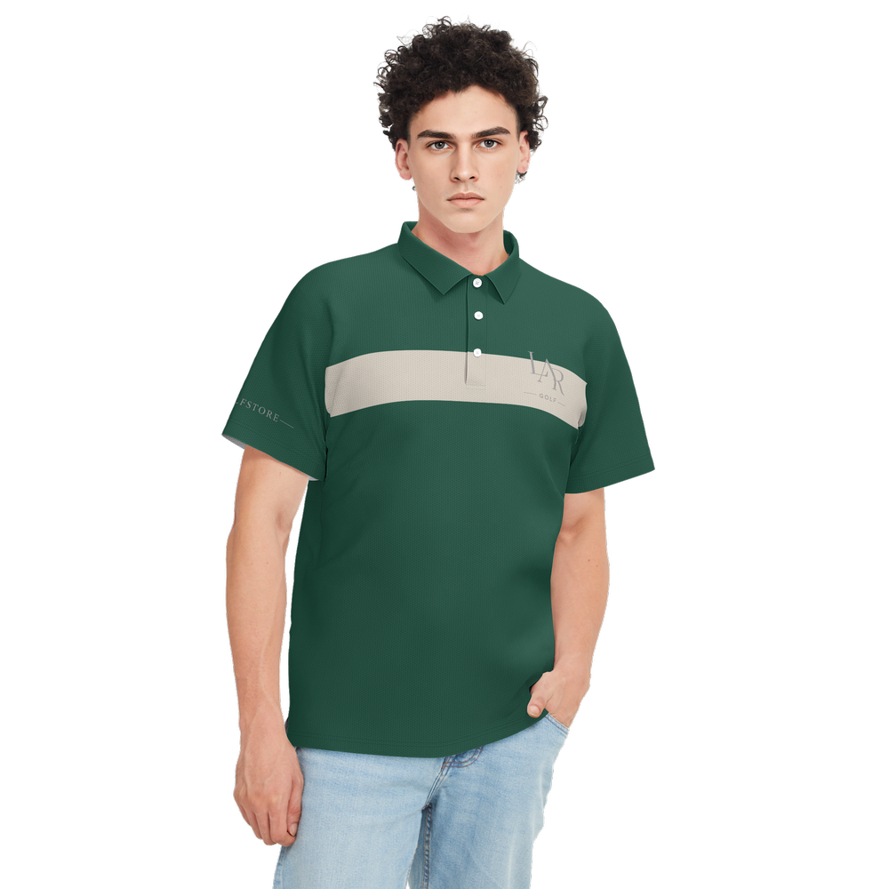 LAR Golf Forest Stripe Polo